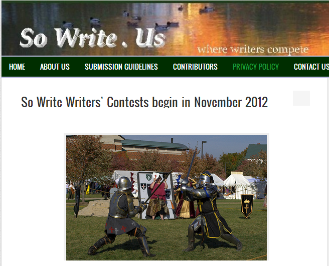 So Write. Us - Contests