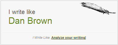 I Write Like Dan Brown